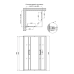 Qtap Taurus Душова кабіна CRM1099SC6, 90x90 см, квадратна, скло 6 мм Clear, CalcLess, без піддона
