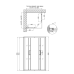 Qtap Taurus Душова кабіна BLA1099SC6, 90x90 см,квадратна,скло 6 мм Clear, CalcLess, розсувна,без піддона