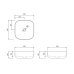 Qtap Kolibri Раковина накладна 425x425x140 мм, White, квадратна, без донного клапана QT1011K396WN