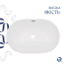 Qtap Leo Раковина врізна 610x405x185 мм, White, овальна, без донного клапана QT11118014W