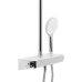 Душова система Qtap Sloup термостатична на два споживачі з поличкою QTSL57T105VOGC Chrome/White