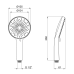 Qtap Rucni Лійка для ручного душу d 120 мм, Graphite округла QTRUCA120R3GRP