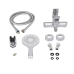 Qtap Vlasta New Змішувач для ванни Chrome (k35) з душовим гарнітуром QTVLA259CRM45642