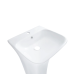 Qtap Crow Раковина-моноблок підлогова 445x420x840 мм, White, без донного клапана QT0511G315WN