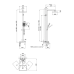 Qtap Swan Cascada Душова система універсальна на три споживачі (з виливом) QTSWA111CRM45566 Chrome