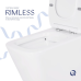 Унітаз підлоговий Crow Rimless 640×360×835 мм, White, із сидінням Slim Duroplast/Soft-close/Quick Release QT05