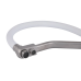 Lidz Aria 020F3 Змішувач для кухні Nickel/White (k35) з гнучким виливом і під“єднанням для питної води