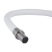 Lidz Aria 020F3 Змішувач для кухні Nickel/White (k35) з гнучким виливом і під“єднанням для питної води