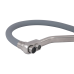 Lidz Aria 020F3 Змішувач для кухні Nickel/Grey (k35) з гнучким виливом і під“єднанням для питної води