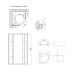 Lidz Набір: Душова кабіна Latwa SC80x80.SAT.HIGH.FR+ Душовий піддон Kapielka ST80x80x41 з панеллю