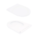Унітаз підвісний Robin Rimless 490x370x360 мм, White, із сидінням Slim Durop/Soft-close/Quick Release Qtap