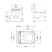 Унітаз підвісний Robin Rimless 490x370x360 мм, White, із сидінням Slim Durop/Soft-close/Quick Release Qtap