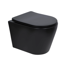 Подвесной унитаз Qtap Scorpio Ultra Quiet сиденье Slim Duroplast/Soft-close/Quick relase 520x365x365 мм BLACK
