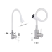 Lidz Aria 015F31 Змішувач для кухні Nickel/White (k35) з гнучким виливом LDARI015F31WNK36981