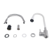 Lidz Aria 015F31 Змішувач для кухні Nickel/White (k35) з гнучким виливом LDARI015F31WNK36981