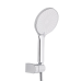 Qtap Jay Змішувач для ванни Chrome/White (k35) з довгим поворотним виливом і душовим гарнітуром QTJAY2601CRW