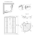 Lidz Tani Душовий бокс SB90x90.SAT.LOW.GR, низький, скло тоноване 4 мм + стінки BLA