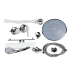 Lidz Tani Душовий бокс SB90x90.SAT.HIGH.FR, високий, скло Frost 4 мм + стінки WHI