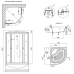 Lidz Tani Душовий бокс SB90x90.SAT.HIGH.FR, високий, скло Frost 4 мм + стінки WHI