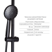 Комплект змішувачів Lidz Aria Black: Душова система LDARI1031BLA43370 + Змішувач для раковини LDARI0011FBLA4