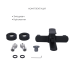 Комплект Qtap Slavonice Black Matt: Змішувач QTSLA259BLM45918+Шланг QTHADPVCSQ160B+Лейка QTRUC125BLM45951