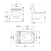 Унітаз підвісний Tern Rimless 490x340x350 мм, White, із сидінням Slim Duropl/Soft-close/Quick Release Qtap