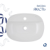 Qtap Scorpio Раковина накладна 500x380x120 мм, White, овальна, без донного клапана QT14116533W