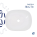 Qtap Aquarius Раковина накладна 470x380x120 мм, White, прямокутна, без донного клапана QT21116302W
