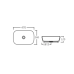 Qtap Aquarius Раковина накладна 470x380x120 мм, White, прямокутна, без донного клапана QT21116302W