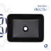 Qtap Tern Раковина накладна 480x370x135 мм, Matt Black, прямокутна, без донного клапана QT176069MB