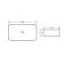 Qtap Tern Раковина накладна 610x350x135 мм, White, прямокутна, без донного клапана QT17118140W