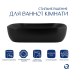 Комплект Qtap Robin: Раковина накладна прямокутна 600x390x150 мм Matt Black + Донний клапан PU03