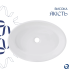 Qtap Kolibri Раковина накладна 500x360x140 мм, White, овальна, без донного клапана QT10116065W