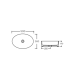 Qtap Kolibri Раковина накладна 500x360x140 мм, White, овальна, без донного клапана QT10116065W