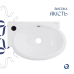 Qtap Leo Раковина підвісна 430x285x160 мм, White, ліва, овальна, без донного клапана QT11111008RW