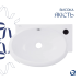 Qtap Leo Раковина підвісна 430x285x160 мм, White, права, овальна, без донного клапана QT11111008LW