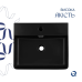 Qtap Nando Раковина підвісна LT 500x420x130 мм, Matt Black, прямокутна, без донного клапана QT12116146AMB