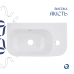 Qtap Tern Раковина підвісна 450x250x158 мм, White, права, прямокутна, без донного клапана QT1711H02LW