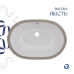 Qtap Stork Раковина врізна 570x390x210 мм, White, овальна, без донного клапана QT15110522W