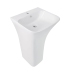 Раковина підлогова Qtap Crow: моноблок 445x420x840 мм White + Донний клапан PU02O