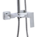 Qtap Gemini Душова система універсальна Chrome/White (k35) на три споживачі (з виливом) QTGEM111CRW45687