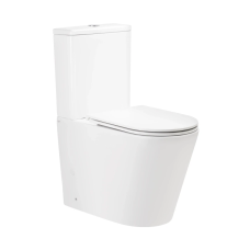 Унітаз Qtap Scorpio підлоговий Rimless 670x360x850 мм із сидінням Slim Duroplast