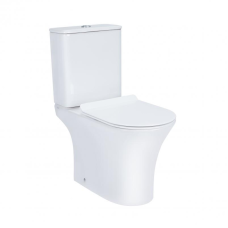 Qtap Presto Унітаз підлоговий Rimless 665×345×770 мм, White, із сидінням Slim Duroplast/Soft-close/Quick Rel