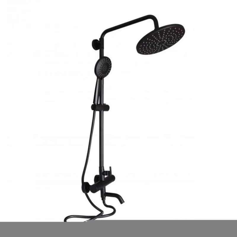 Lidz Aria 1031 Душова система для кабіни Black (k35) на три споживачі (з виливом) LDARI1031BLA43370