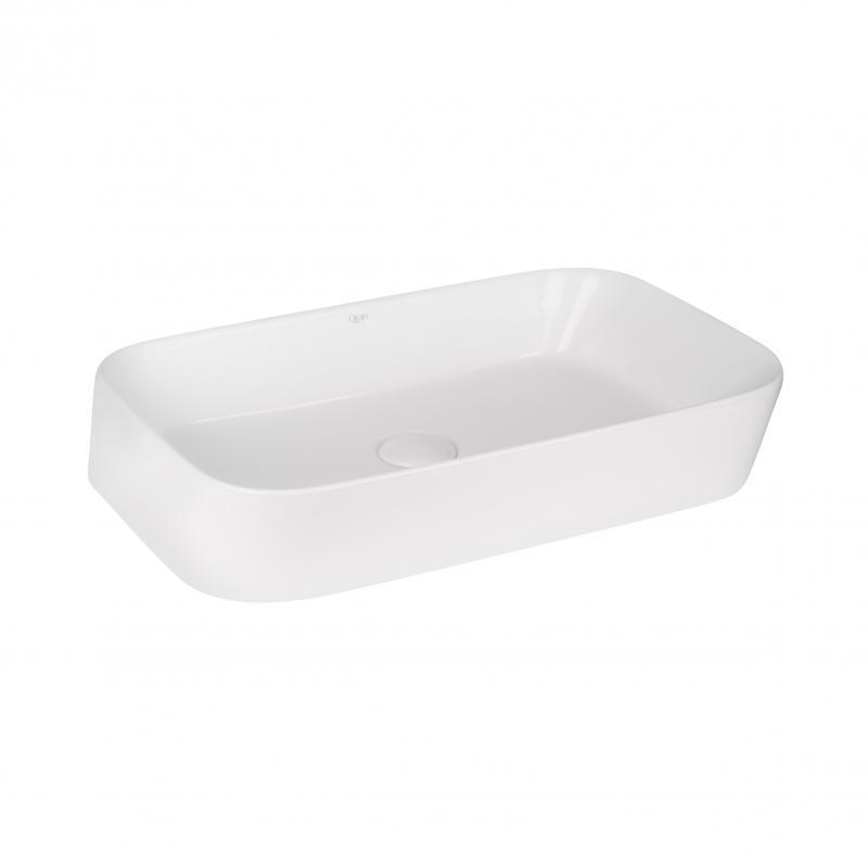 Раковина накладна Scorpio 550х390х120 мм, White, прямокутна, без донного клапана QT14112243WN Qtap