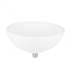Owl накладна кругла з донним клапаном 400х400х155 мм White Qtap
