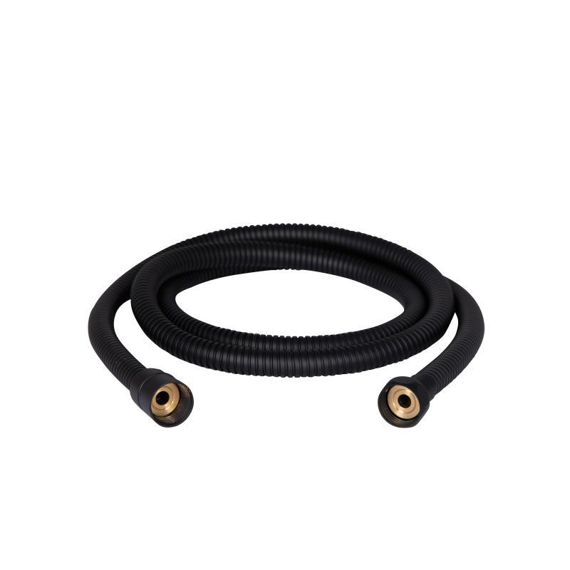 Душовий шланг Hadice неіржавкої сталі гайка-конус 1/2 160 см. Black Qtap