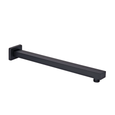 Qtap Trubice Кронштейн для верхнього душу 400 мм, Matt Black прямокутний QTTRU120BLM45929