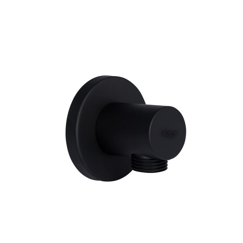 Qtap Spojecti Під“єднання для шланга Matt Black, округле QTCRBB030
