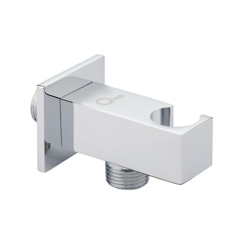 Qtap Spojeni Під“єднання з тримачем для шланга прямокутне QTCRMBH130 Chrome (Fixsit)